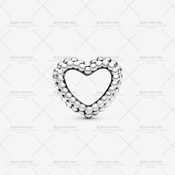 Pandora Beaded Open Heart Charm - Picture 2 of 5